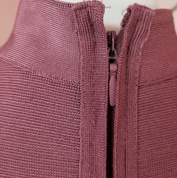 WOW Couture Mauve Long Sleeve Bandage Dress - Picture 4 of 5